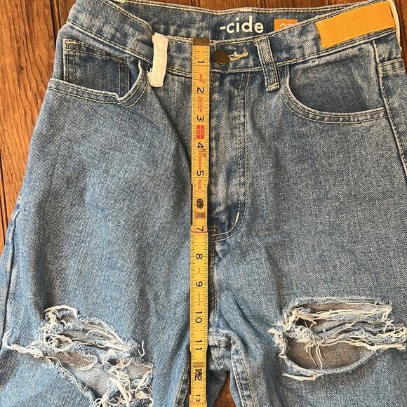 -Cide Celise high rise straight leg jeans patch size 27 - Picture 3 of 6